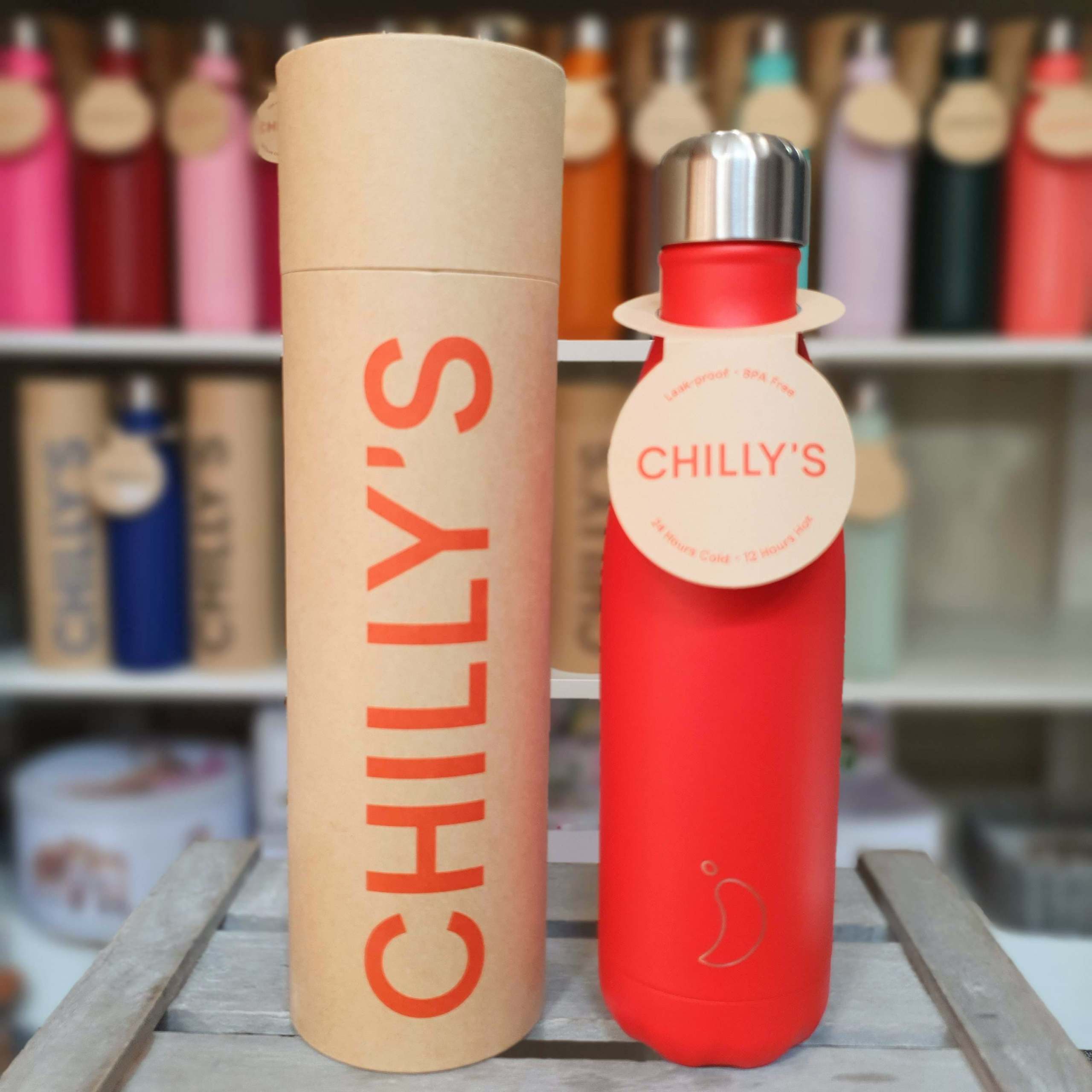 Chilly's Original Neon 500ml Bottle - Red