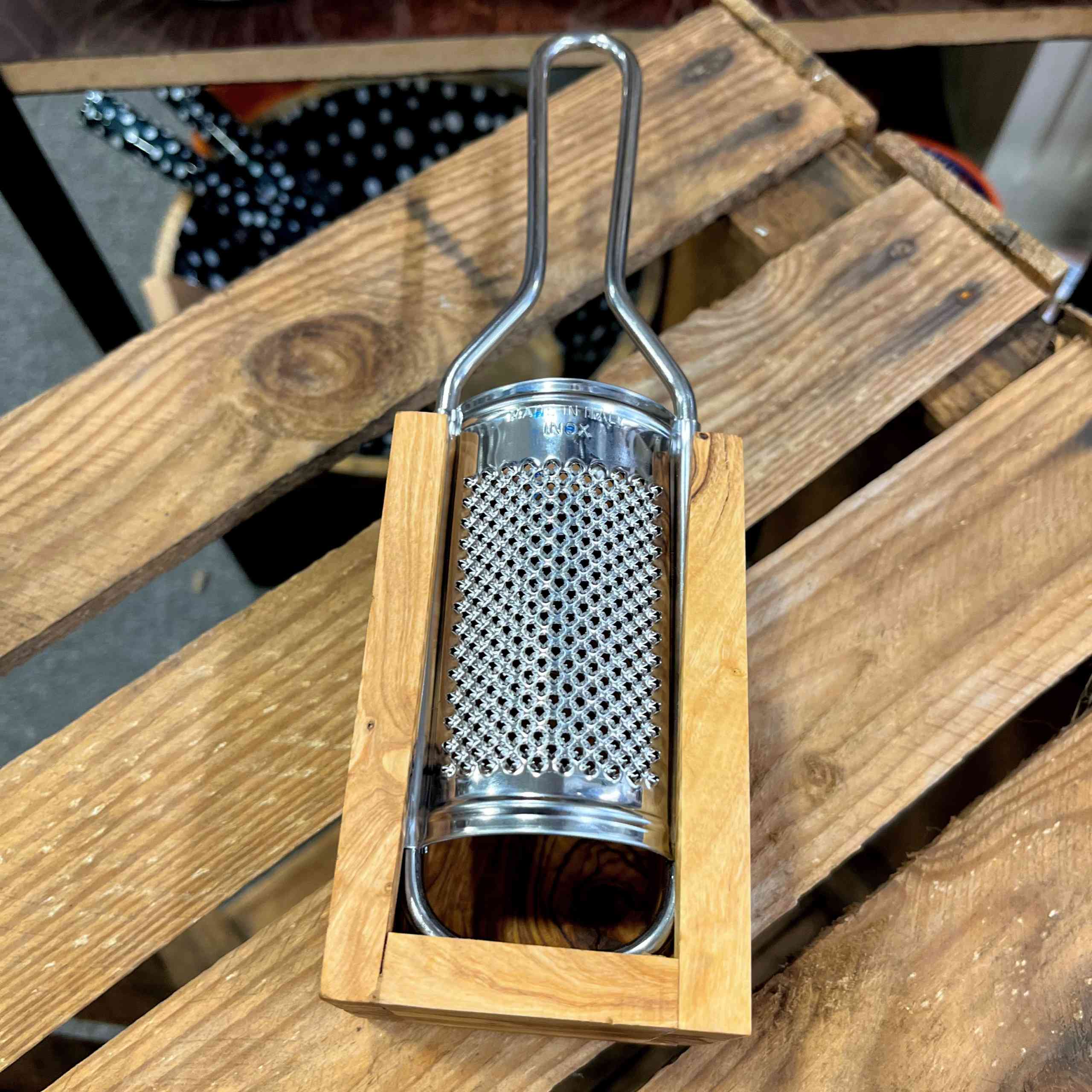 Italian Olivewood Flat Cheese Grater