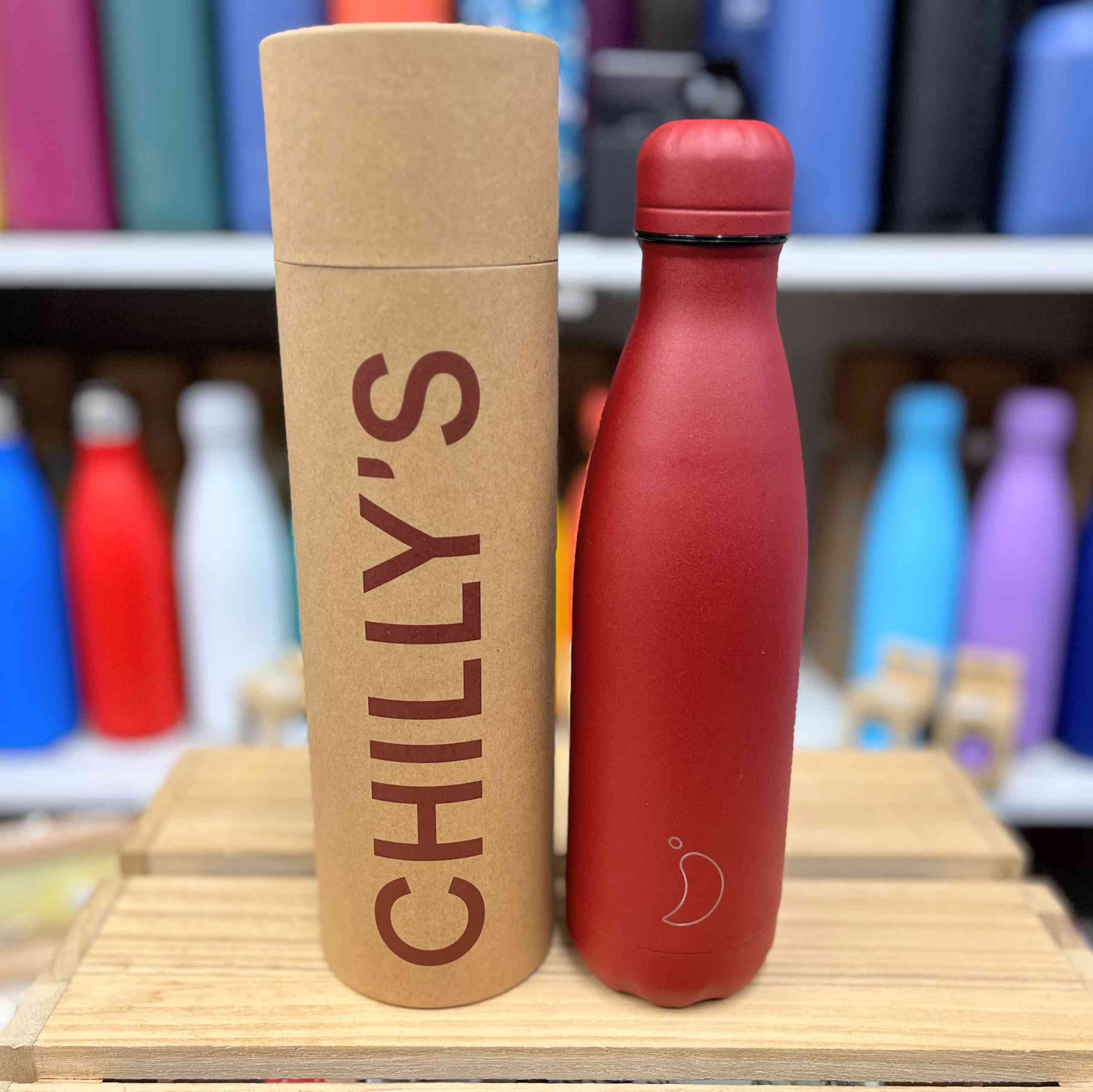 Chilly's Matte Red Water Bottle - Cooking Kneads