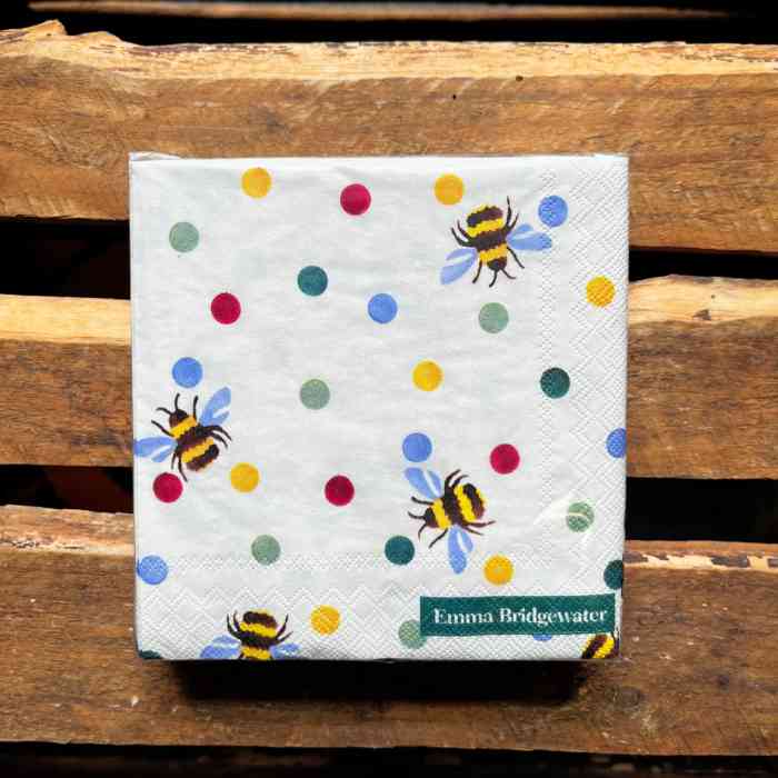 emma-bridgewater-easter-polka-bee-cocktail-napkins