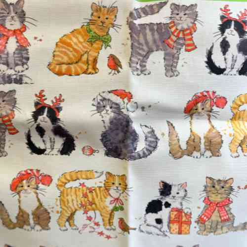 samuel-lamont-christmas-cats-100-cotton-tea-towel