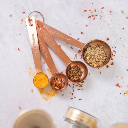 MasterClass Copper Finish Measuring Spoon Set - MCMSPNCOP